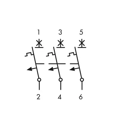 Transport gratuit Intreruptor automat modular (MCB) AMPARO 6kA, B 6A, 3-poli Schrack