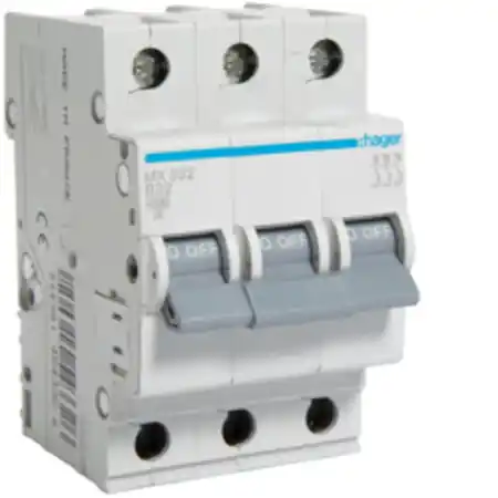 Vezi acum Disjunctor 3P, 40A, 4,5kA, B, 3M Hager