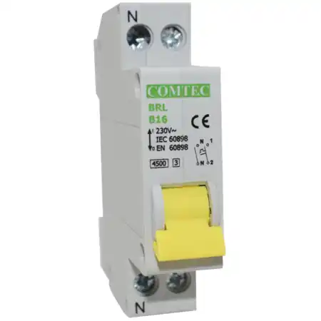 Vezi acum Intrerupatoare automate 4.5kA bipolar intr-un modul curba B20/1N/B 20A Comtec