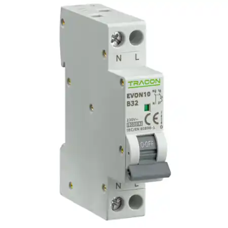 Vezi acum Siguranta automata, 1+N poli, caracteristica B 32A, B, 1P+N, 10kA Tracon