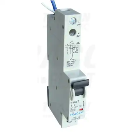 Ultima șansă Disjunctor cu protectie diferentiala, 2P, 1 modul, curba C KVKV-20/10 20A, 100mA, 10kA, AC, E3 Tracon