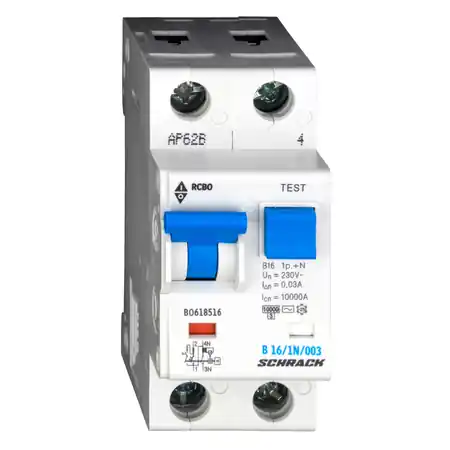 Vezi acum Intreruptor automat+diferential, B16/30mA, 10kA, tip AC,1P+N Schrack