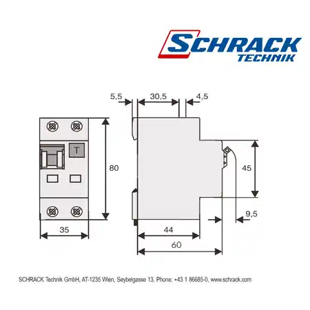 Vezi acum Intreruptor automat+diferential, B6/30mA, 10kA, tip AC,1P+N Schrack