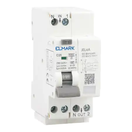 AFDD+RCBO JEL8 6KA 1P+N 40A/30MA CURBA C Elmark Preț redus