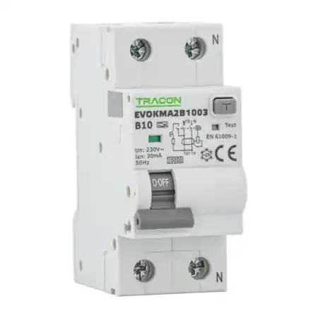 Transport gratuit Disjunctor cu protectie diferentiala, 2P, 2 mod., curba D D16A, 100 mA, 10kA, A Tracon