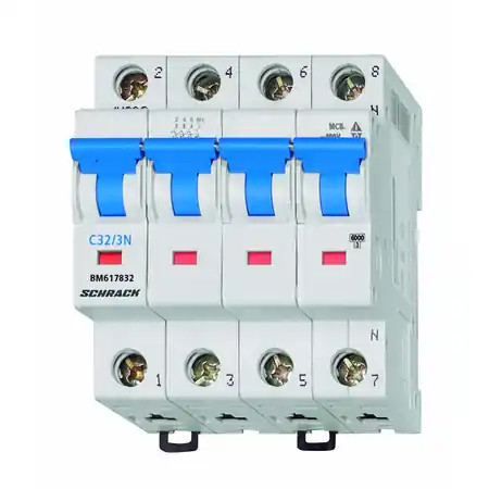 Transport gratuit Intreruptor automat C32/3N 6kA Schrack