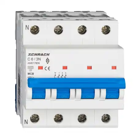 Vezi acum Intreruptor automat modular (MCB) AMPARO 6kA, C 6A, 3P+N Schrack