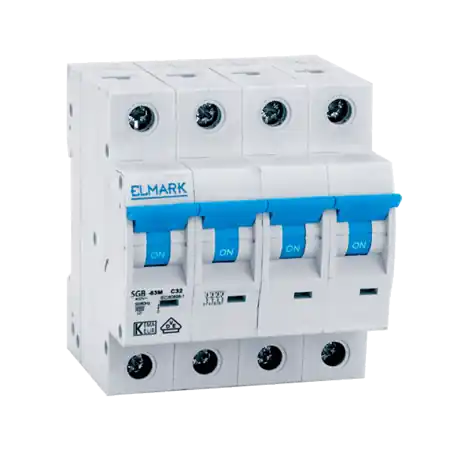 Ultima șansă SIGURANTA MCB C64N 6A 4P 6kA CURBA C NOU Elmark