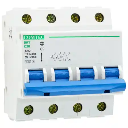 Ultima șansă Intrerupator automat tetrapolar BRT 4.5kA MCB25/4/C 25A Comtec