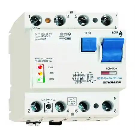 Vezi acum Intreruptor dif.PRIORI 40A, 4-poli, 300mA, vsf, S, tip A Schrack