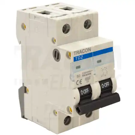 Ultima șansă Siguranta automata, 2 poli, curba caracteristica B TDZ-2B-50 50A, 6kA Tracon