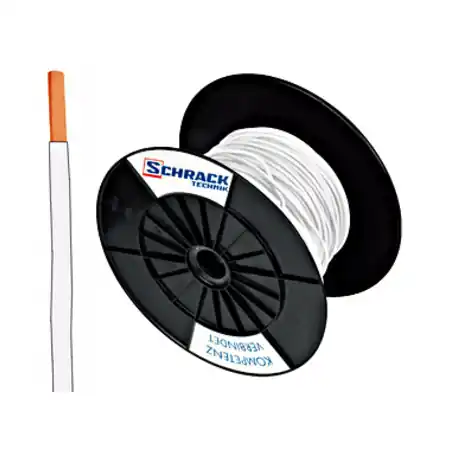 Tambur cuconductor H07V-U 1,5 alb Schrack Popular