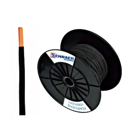 Tambur cu 200m conductor H07V-U 2,5 negru Schrack Disponibil imediat