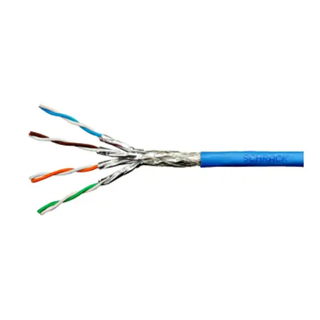 Ultima șansă Cablu S/FTP Cat.7,4x2xAWG23/1,1000Mhz,LS0H-3,Dca,30%,albastr Schrack